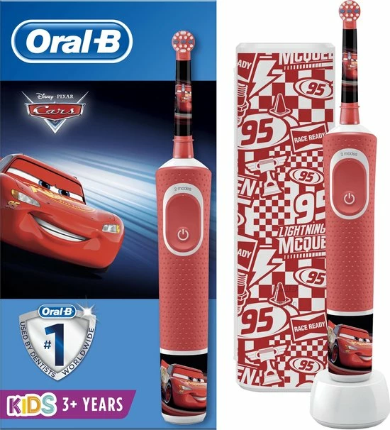 Oral B Oral-B Kids Cars - Elektrische Tandenborstel - Powered By Braun - 1 Handvat En 1 Opzetborstel 1 Oral B Oral-B Kids Cars - Elektrische Tandenborstel - Powered By Braun - 1 Handvat En 1 Opzetborstel