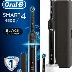 Oral B Oral-B Smart 4 4500 - Zwart - Elektrische Tandenborstel - Powered By Braun - 1 Handvat En 2 Opzetborstels