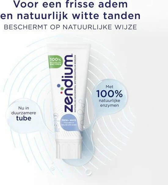 Zendium Fresh+Whitening Tandpasta- 12 X 75 Ml - Voordeelverpakking 3 Zendium Fresh+Whitening Tandpasta- 12 X 75 Ml - Voordeelverpakking - Afbeelding 3