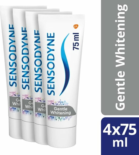 Sensodyne Gentle Whitening Tandpasta Voor Gevoelige Tanden 4 X 75 ML 1 Sensodyne Gentle Whitening Tandpasta Voor Gevoelige Tanden 4 X 75 ML