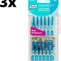 TePe Easypick M/L - Blauw - 3 X 60 Stuks - Voordeelverpakking -Oral B SHOP 550x616 4