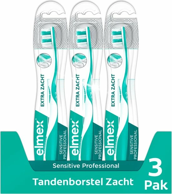 Elmex Sensitive Professional Zachte Tandenborstel Extra Soft - 3 Stuks - Voordeelverpakking 1 Elmex Sensitive Professional Zachte Tandenborstel Extra Soft - 3 Stuks - Voordeelverpakking