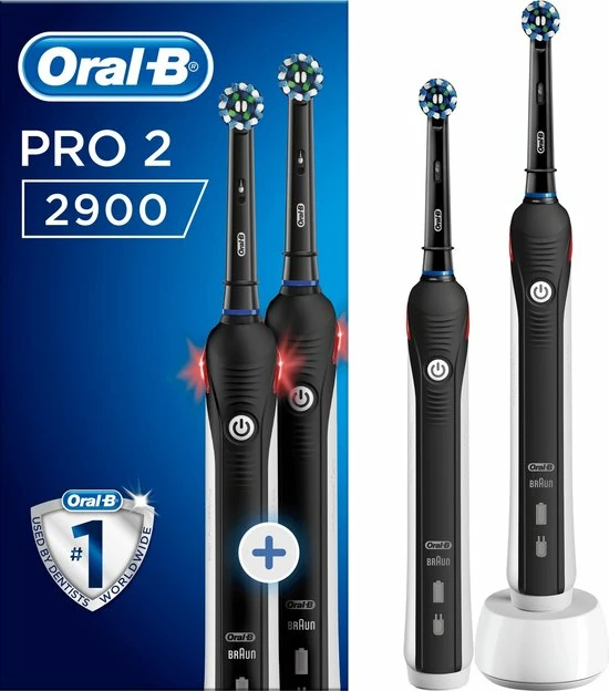 Oral B Oral_B Pro 2 - 2900 - Duoverpakking Elektrische Tandenborstel - Zwart 1 Oral B Oral_B Pro 2 - 2900 - Duoverpakking Elektrische Tandenborstel - Zwart