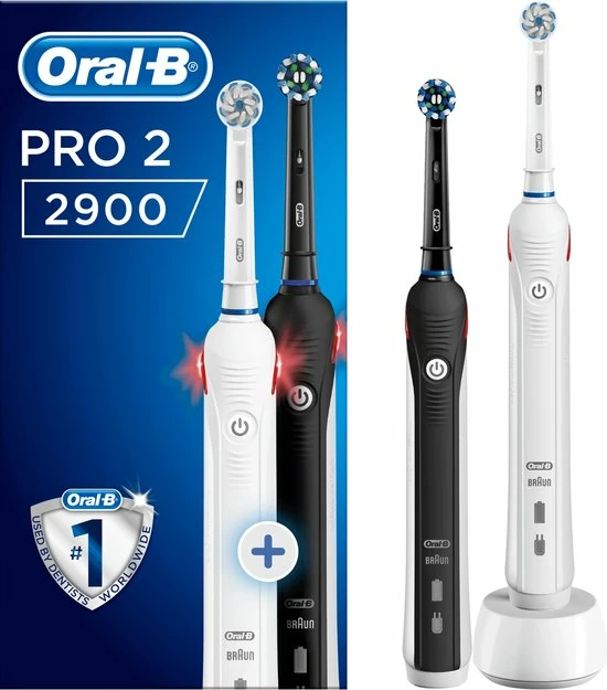 Oral B Oral-B PRO 2 2900 - Elektrische Tandenborstel - Duopack 1 Oral B Oral-B PRO 2 2900 - Elektrische Tandenborstel - Duopack