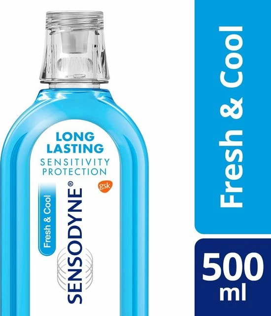 Sensodyne Fresh & Cool Mondwater Voor Gevoelige Tanden 500ml 3 Sensodyne Fresh & Cool Mondwater Voor Gevoelige Tanden 500ml - Afbeelding 3