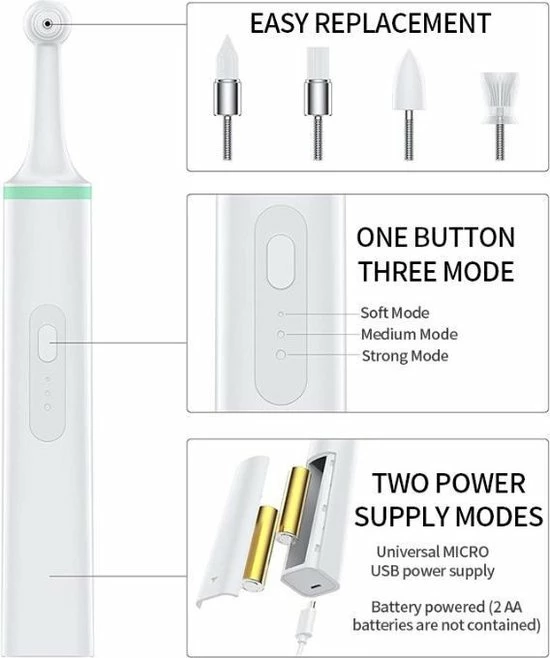 Merkloos Tandplak Verwijderen - Tanden Polijsten Electrisch (niet Oplaadbaar!!!) - Tandenpolijster Verbeterde Versie - Nr.1 Tandenpolijster - Tanden Polijsten - Tandplak Verwijderaar - Multifunctionele Tandenborstel - Gratis Cupje Polijstpasta 16 Merkloos Tandplak Verwijderen - Tanden Polijsten Electrisch (niet Oplaadbaar!!!) - Tandenpolijster Verbeterde Versie - Nr.1 Tandenpolijster - Tanden Polijsten - Tandplak Verwijderaar - Multifunctionele Tandenborstel - Gratis Cupje Polijstpasta - Afbeelding 16