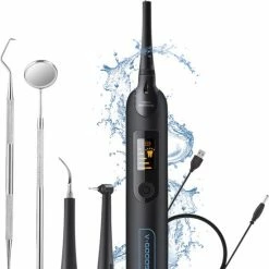 V-Goods Professionele Tandsteen Verwijderaar - 5 Standen - Inclusief Tandarts Set - Met 3 Opzetstukken - Elektrisch - Tandplak