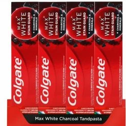 Colgate Max White Charcoal Whitening Stain Guard Tandpasta - 4 X 75 Ml - Voordeelverpakking