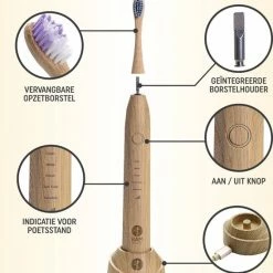 Bambrush Electrische Tandenborstel ? Duurzame Elektrische Tandenborstel - Sonisch Poetsen - Bamboe Opzetborstels - Milieuvriendelijk - 30 Seconden Timer - Complete Set In Luxe Geschenkverpakking -Oral B SHOP 550x736 3