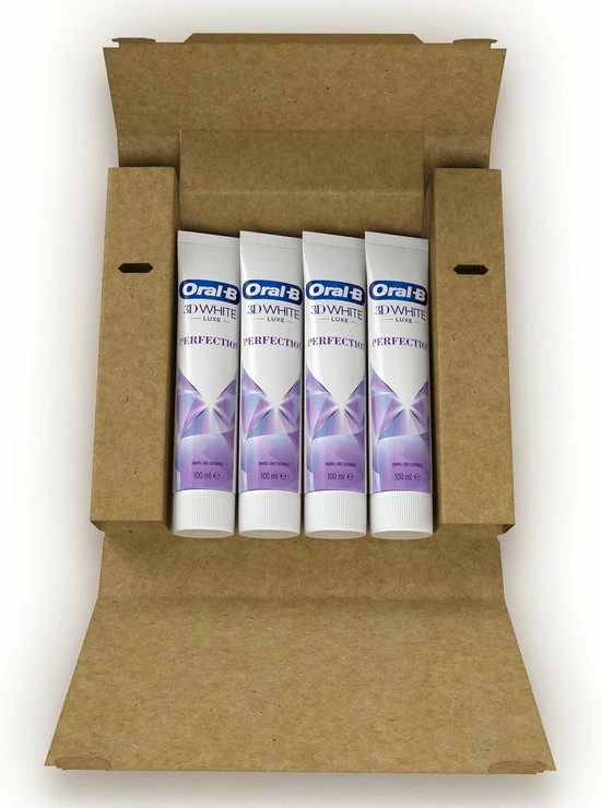 Oral B Oral-B 3D White Luxe Perfection - Voordeelverpakking 4 X 75 Ml -Tandpasta Verpakt In Gerecycleerd Karton 5 Oral B Oral-B 3D White Luxe Perfection - Voordeelverpakking 4 X 75 Ml -Tandpasta Verpakt In Gerecycleerd Karton - Afbeelding 5