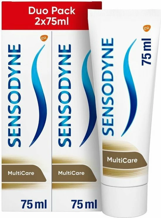 Sensodyne Multicare Tandpasta Voor Gevoelige Tanden 2x 75 Ml 2 Sensodyne Multicare Tandpasta Voor Gevoelige Tanden 2x 75 Ml - Afbeelding 2