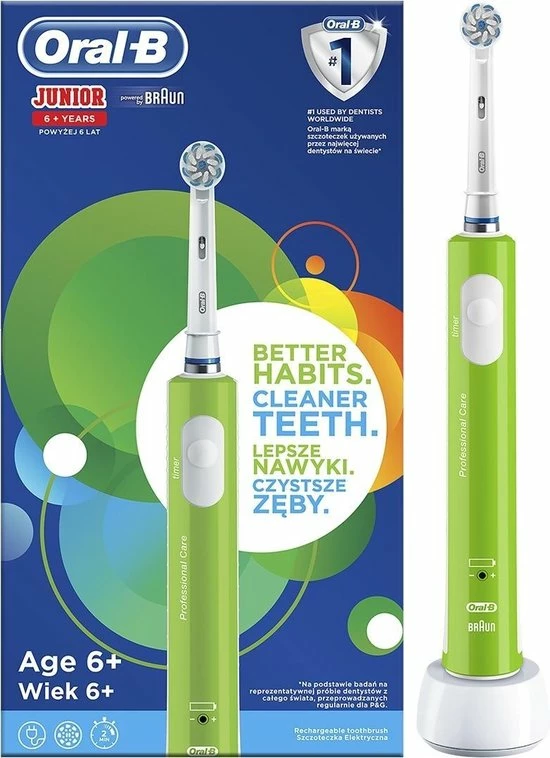 Oral B Oral-B Junior - Elektrische Tandenborstel - Groen 13 Oral B Oral-B Junior - Elektrische Tandenborstel - Groen - Afbeelding 13