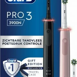 Oral B Oral-B PRO 3 3900 - Elektrische Tandenborstel - Duo Zwart + Roze -Oral B SHOP 550x761 1