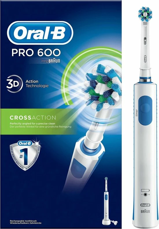 Oral B Oral-B PRO600 - Cross Action - Elektrische Tandenborstel 1 Oral B Oral-B PRO600 - Cross Action - Elektrische Tandenborstel