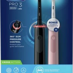 Oral B Oral-B Pro 3 - 3900 - Zwarte En Roze - Elektrische Tandenborstel -Oral B SHOP 550x807
