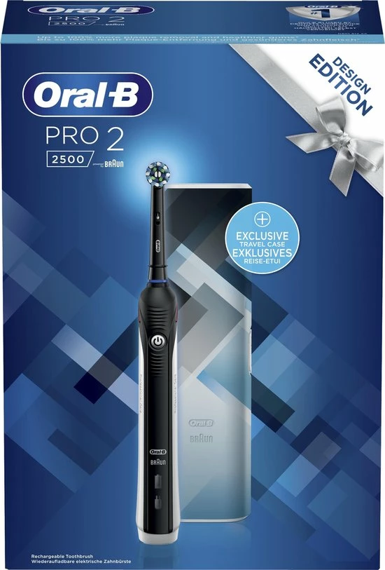 Oral B Oral-B PRO 2 2500 - Zwart - Elektrische Tandenborstel - Met Reisetui 5 Oral B Oral-B PRO 2 2500 - Zwart - Elektrische Tandenborstel - Met Reisetui - Afbeelding 5