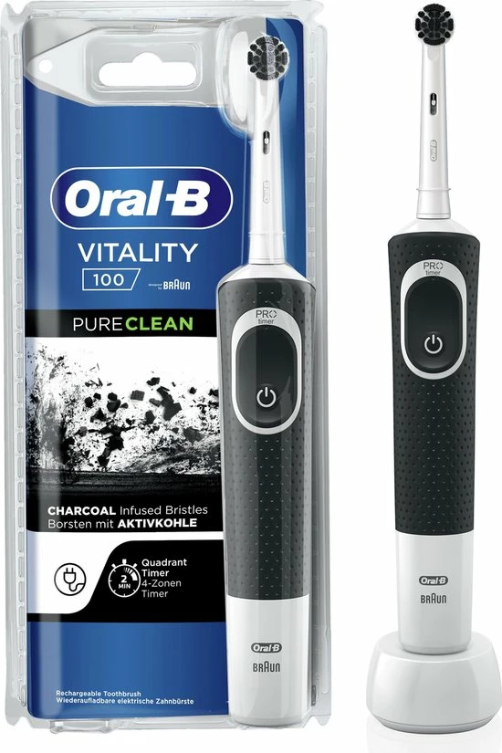 Oral B Oral-B Vitality - 100 - Pure Clean Elektrische Tandenborstel Ontworpen Door Braun 1 Oral B Oral-B Vitality - 100 - Pure Clean Elektrische Tandenborstel Ontworpen Door Braun