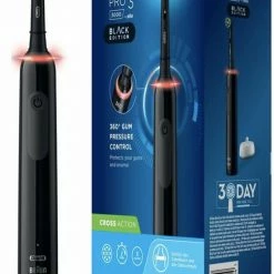 Oral B Oral-B Pro 3 3000 - Zwart - Elektrische Tandenborstel - Ontworpen Door Braun - Black Edition