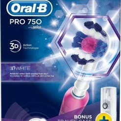 Oral B Oral-B PRO 750 - 3DWhite - Elektrische Tandenborstel - Inclusief Reisetui -Oral B SHOP 550x835